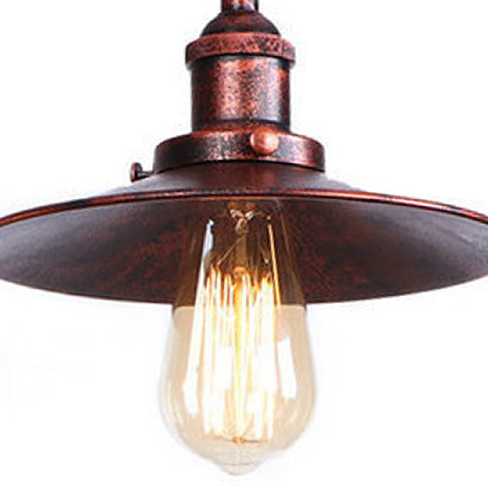 HTRUIYATY 2pcs E27 Lampada a Sospensione Vintage Industriale In Ferro Interni Lampadari Paralume Pendente da Cucina Ristorante Attico Lampadario (26 cm)