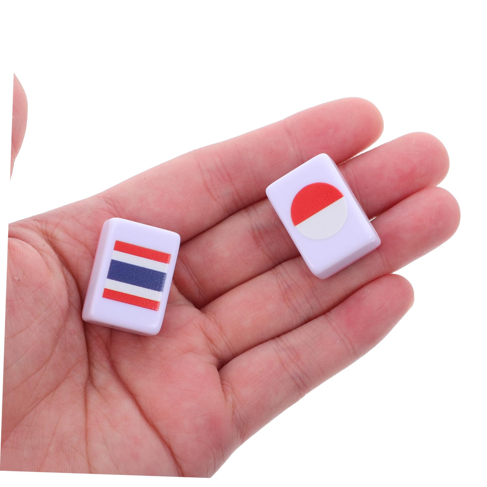ERINGOGO 64 Elementy Gry Planszowej Mahjong Z Flagami Narodowymi Flagi Międzynarodowe Dopasowywanie Flag Małe Płytki Mahjong Przenośna Gra W Płytki Gra Planszowa Z Flagami Państw