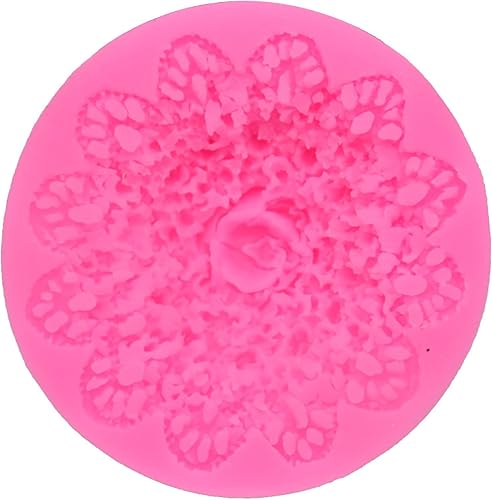 Miniatura 5 de Fondant Mould 3 Pieces DIY Baking Lace Big Flower Shape Cake Baking Mold Cake Chocolate Baking Mold