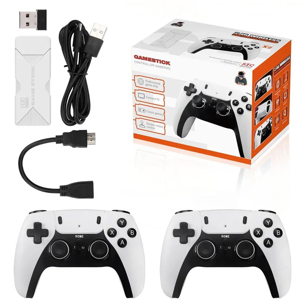 ZWXYVUT Retro Game Stick-2025 GD10 PRO Game Stick Console 2.4G Double Wireless Controller Game 4K 41000 Games 128GB Retro Games Christmas Gift (128G 41000+Games)