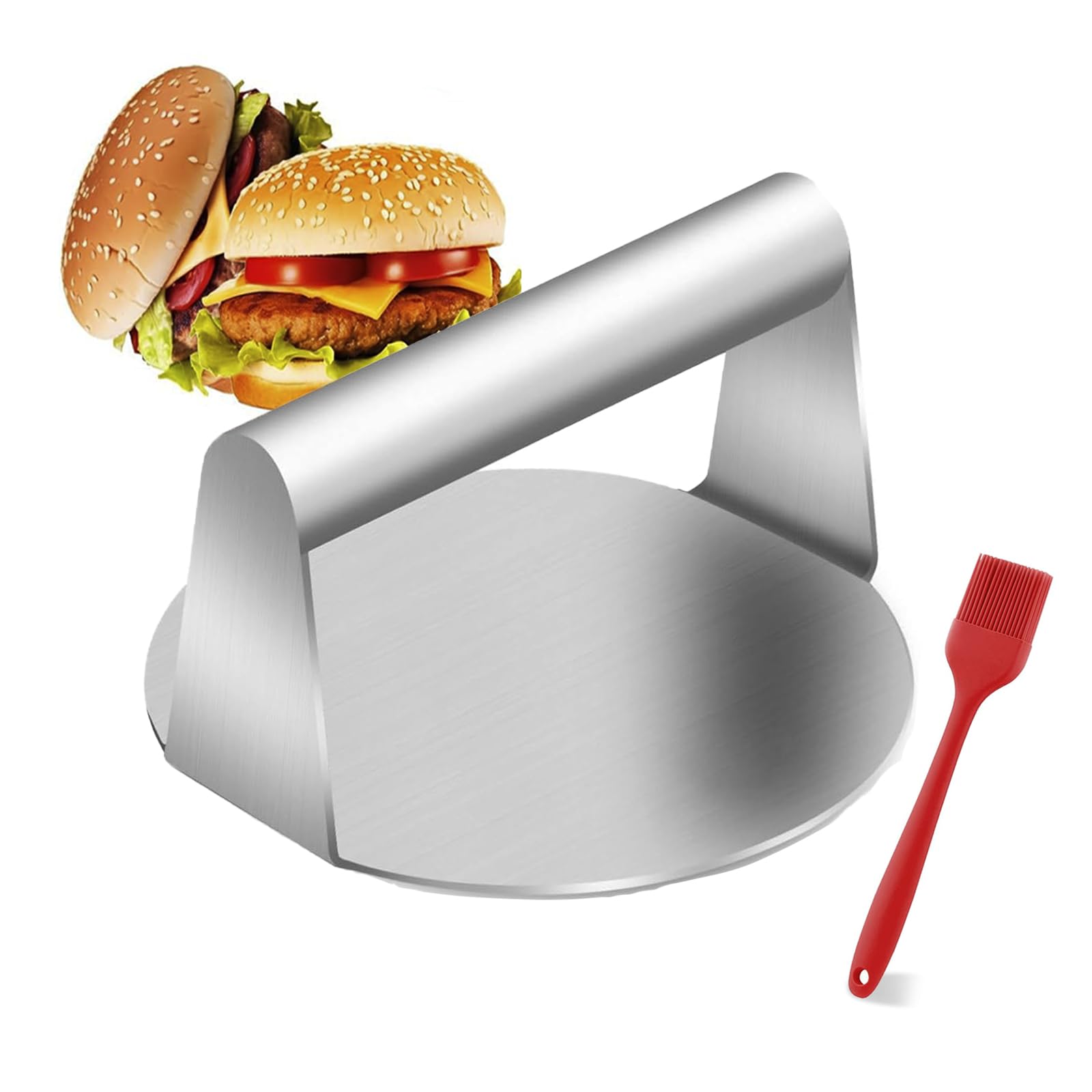 Presse à Burger Smash - Anicy - En Acier Inoxydable - 14,7 Cm - Pour Des Burgers Parfaits Au Barbecue