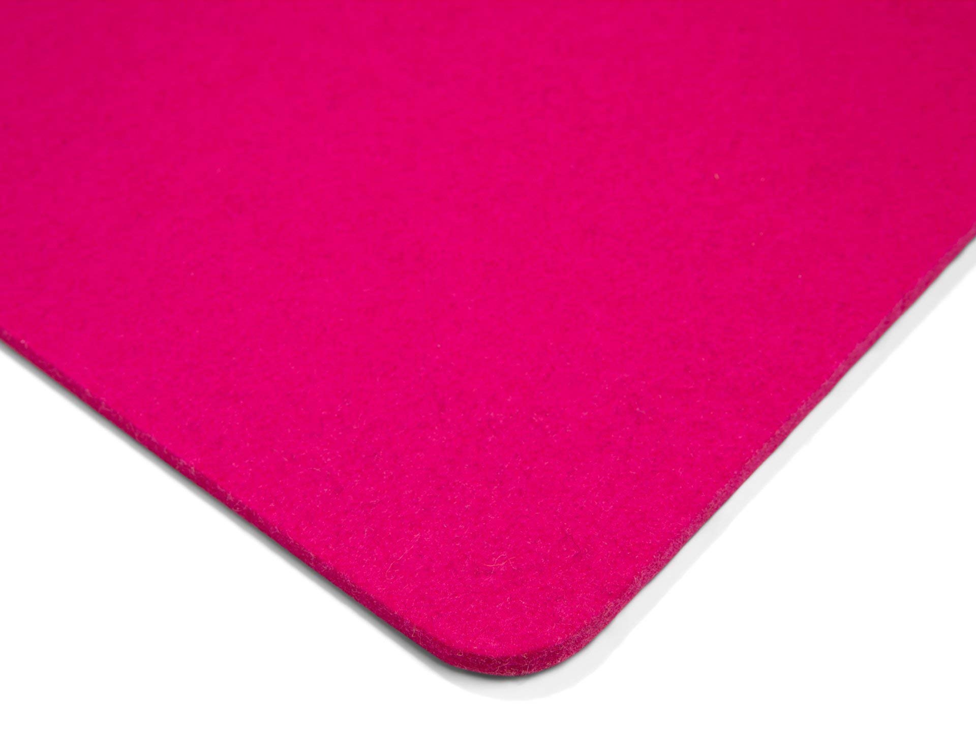 Filz-Sitzauflage für Stühle, quadratisches Sitzkissen aus 100% Wollfilz mit runden Ecken, auch als dekoratives Tischset geeignet, 33 cm x 33 cm (Pink)