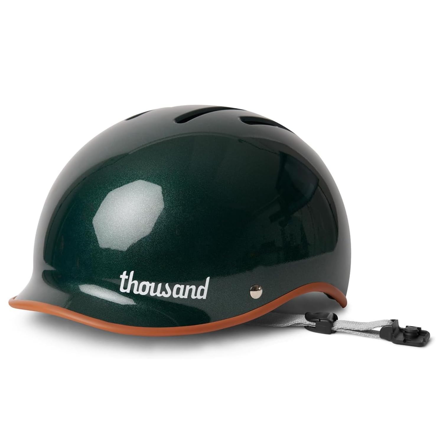 Thousand Heritage Collection Adult Bike Helmet - Original Low Profile Retro Commuter Cycling Helmet with PopLock for Securing to Bike - Heritage 2.0 British Racing Green - S