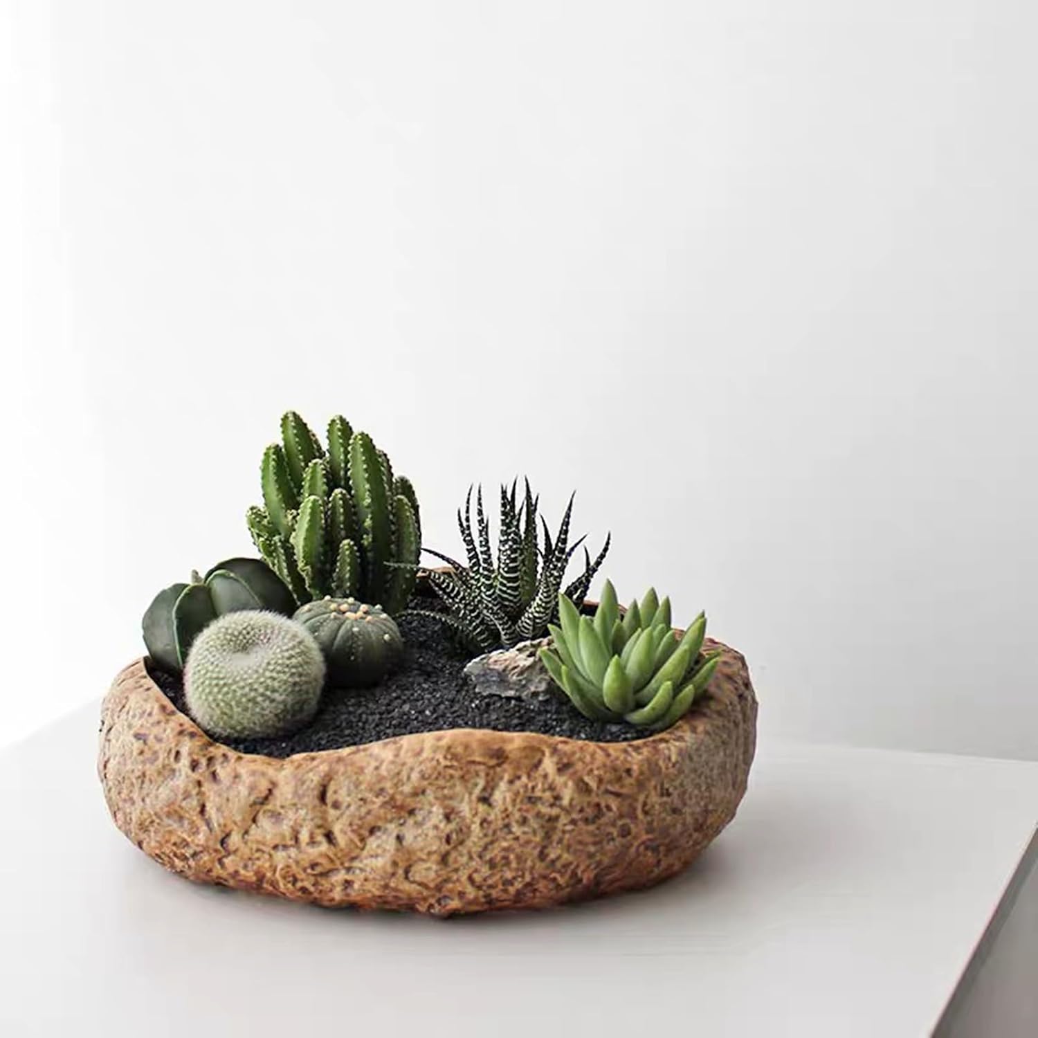 1LB Natural Gravel Pebbles, Cactus and Succulent Plants Pebbles, Small Decorative Polished Stones, Mixed Color River Rocks for Potted Plants, Vases, Aquariums, Terrarium and Outdoor Gardening