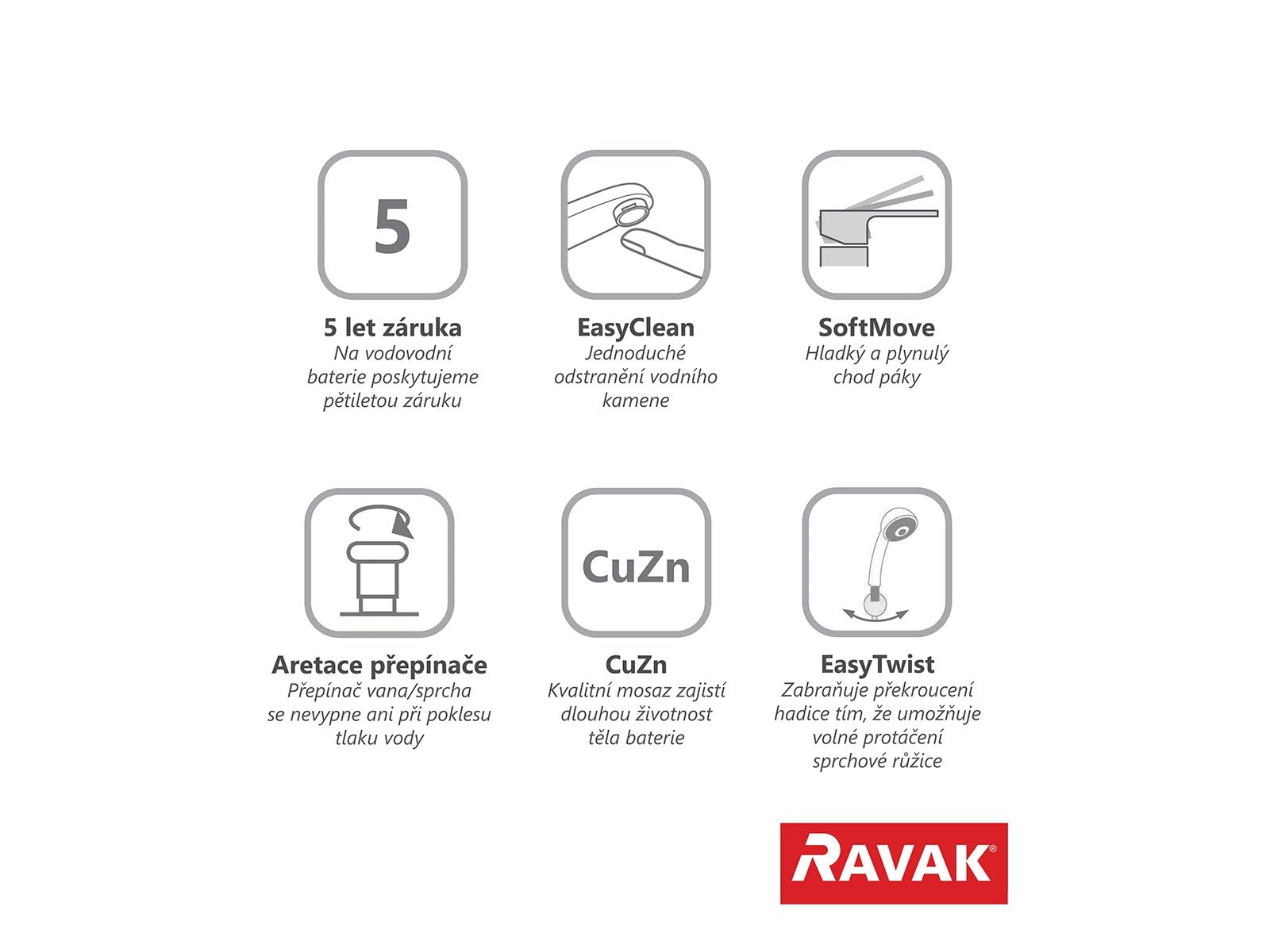 RAVAK Grifo de bañera independiente Chrome CR 080.00 – Grifo monomando para bañera con R-Box | Grifo de baño de pie para bañera independiente