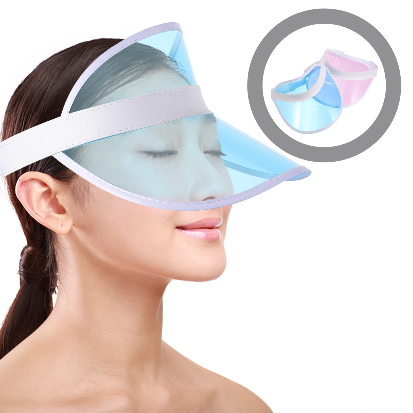 BESPORTBLE Sombrero para El Sol Gorra Transparente para El Sol Sombrero del Camionero Sombrero Parasol Sombreros De Verano para Mujer Tapa Sombrero De Copa Gorras El Plastico