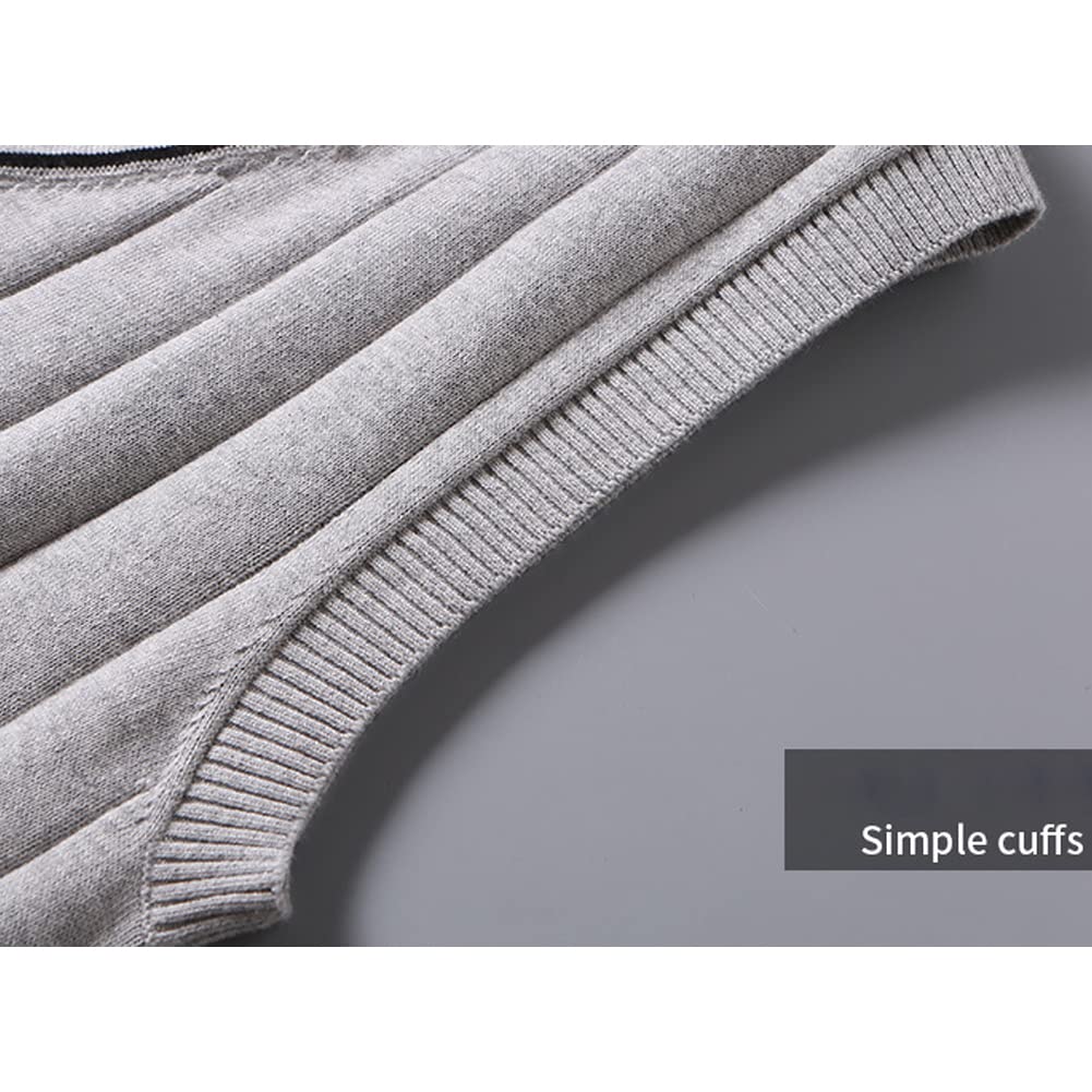 Pulls sans Manches Homme Pull à col-V Tricoté Gilet Élégant