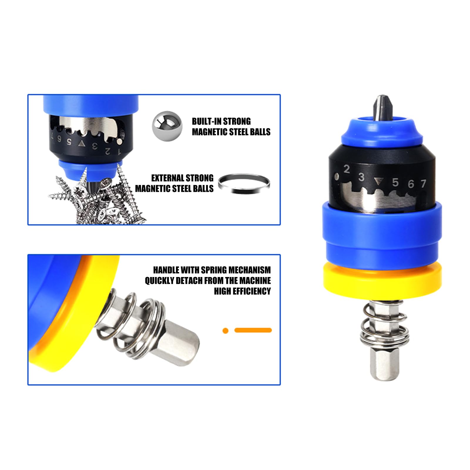 Juego de brocas de acero al carbono con profundidad ajustable para hacer agujeros precisos en proyectos de muebles, 3,2-4,8 mm