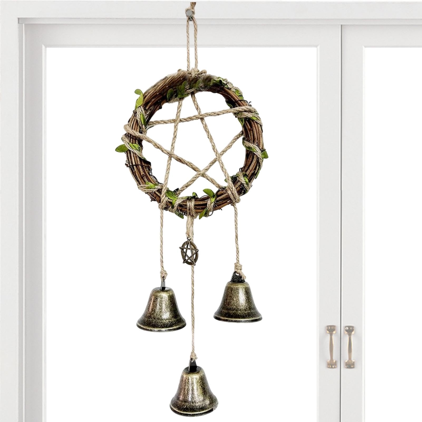 Decorazione Wicca, campane da strega, boho da appendere, decorazione pagana, per la strega, campane decorative per il negozio in dormitorio
