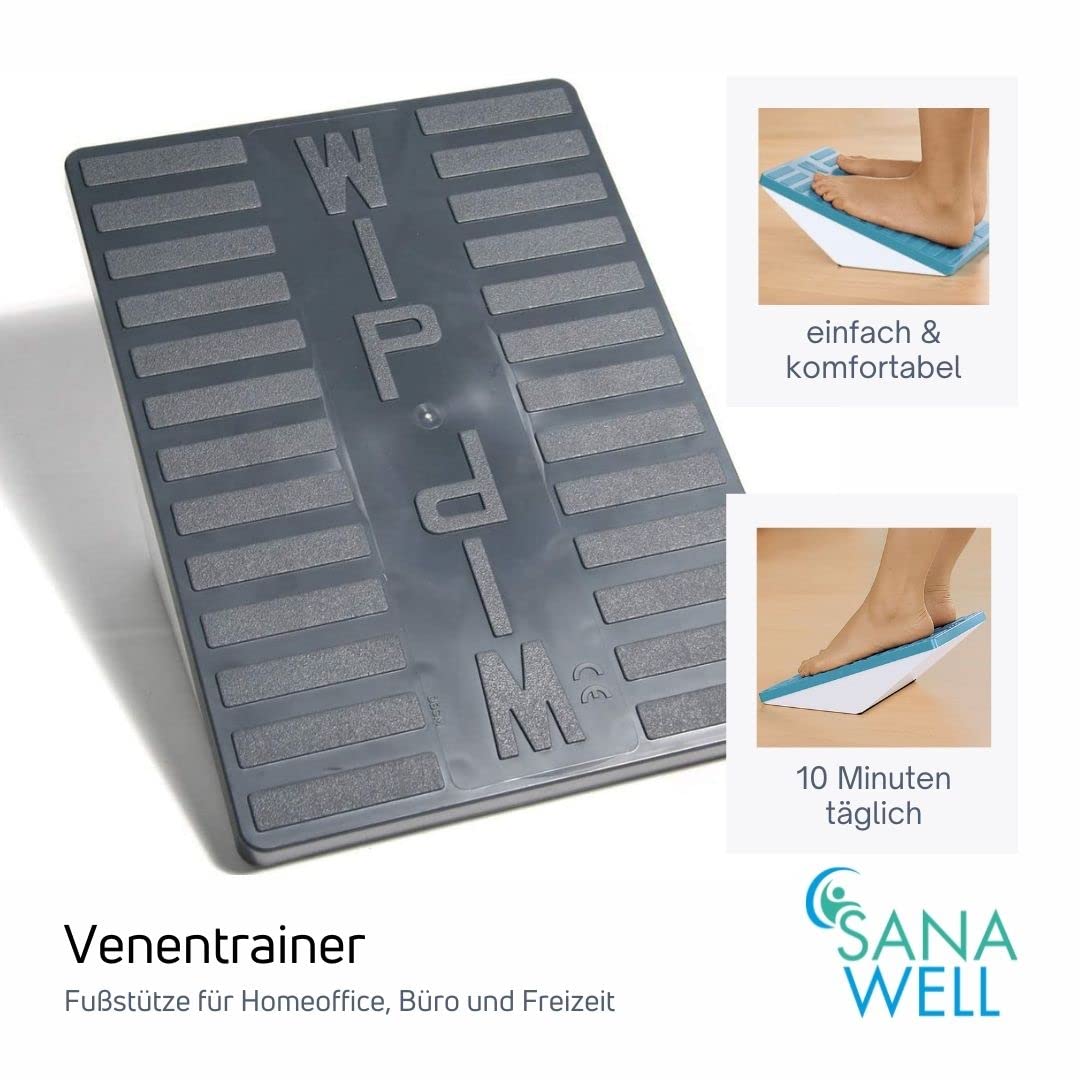 MEDOSAN Venentrainer WIP in grau | Fußstütze | Fußwippe | Trainingsgerät für Senioren | Beintrainer | fördert die Durchblutung | Thrombose-Vorbeugung