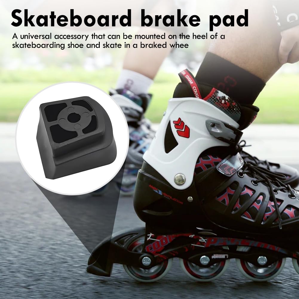 Frenos para patines en línea, juego de freno trasero TPR, pastillas de repuesto PU universal