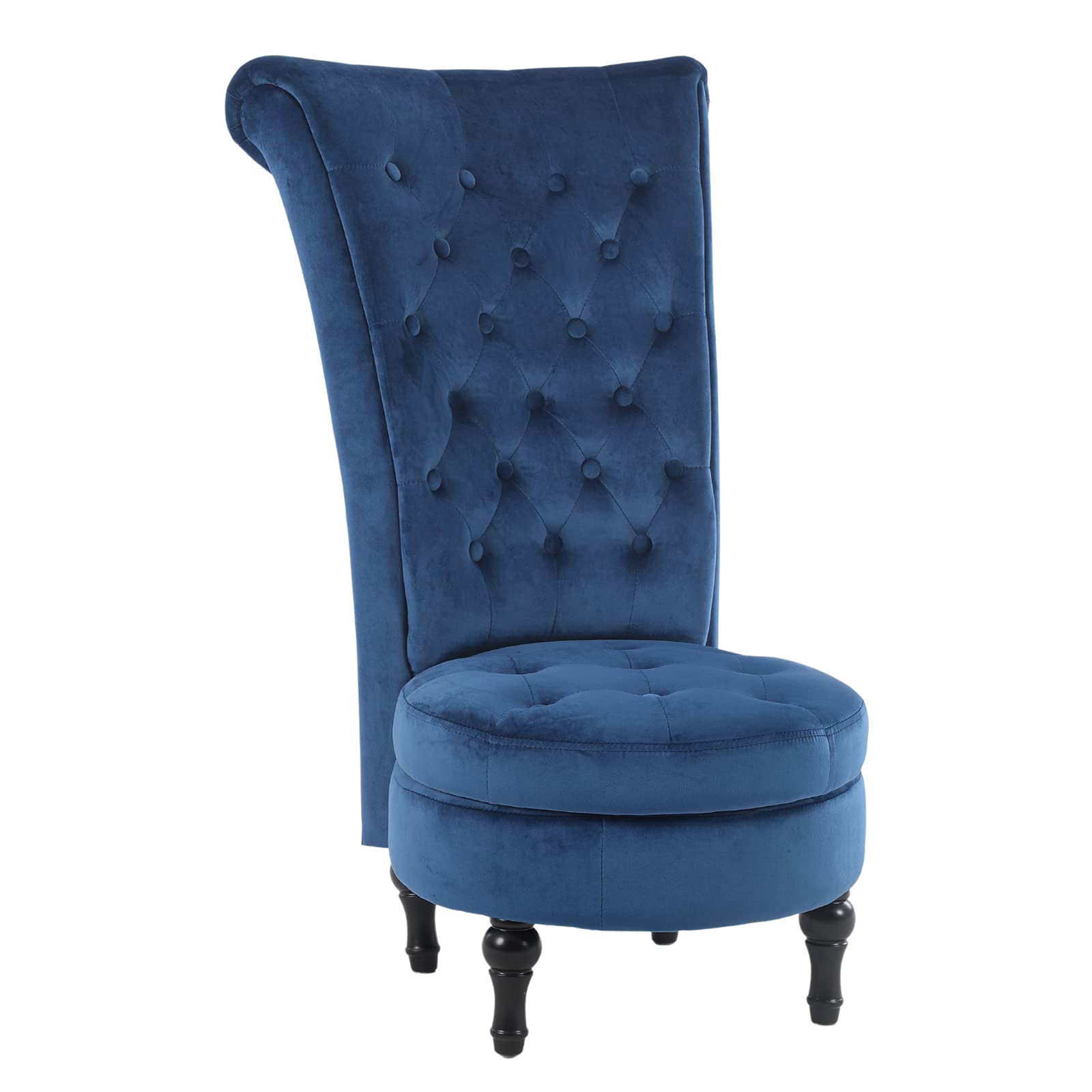 Buy High Back Accent Chair Tufted Velvet Armless Chair Retro Throne