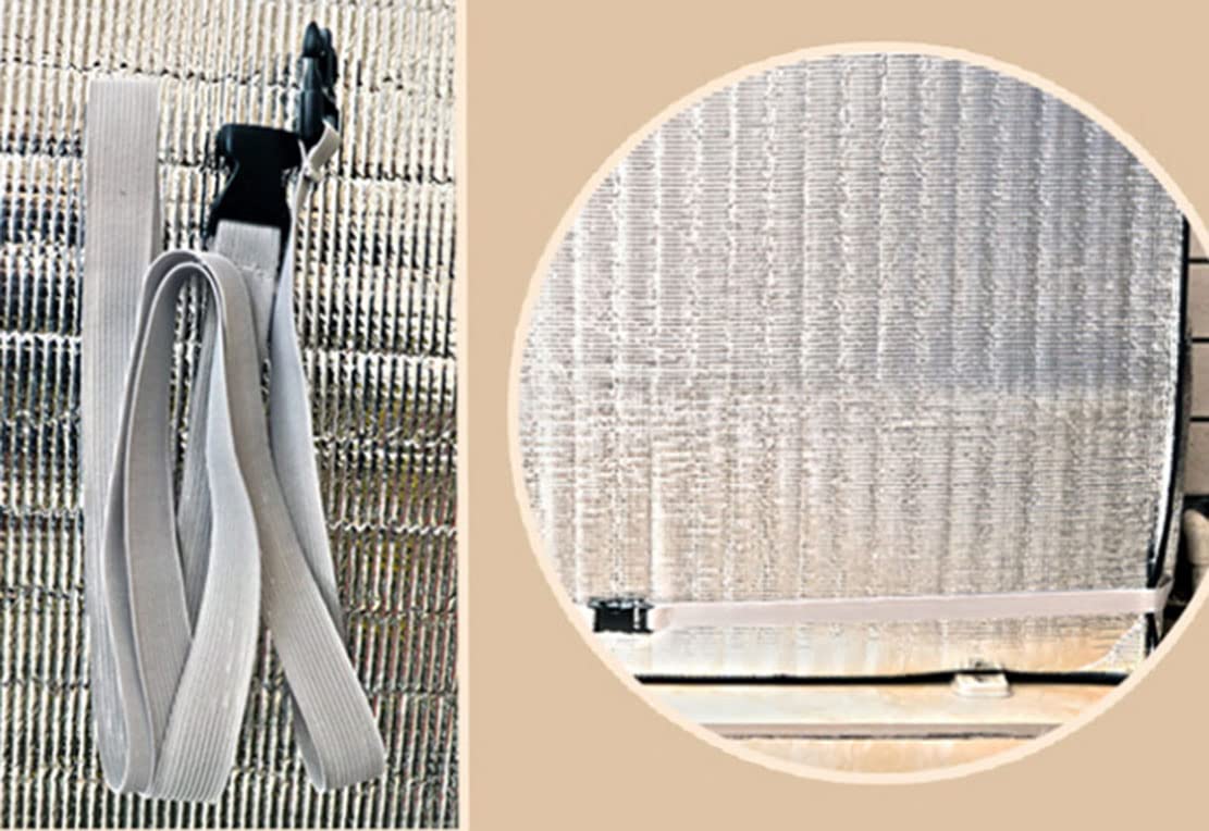 Außenabdeckung für Klimaanlage, aus Aluminiumfolie, Staubschutz, für den Außenbereich, Abdeckung für Klimaanlage, staubdicht (fest, 100 x 42 x 79 cm)
