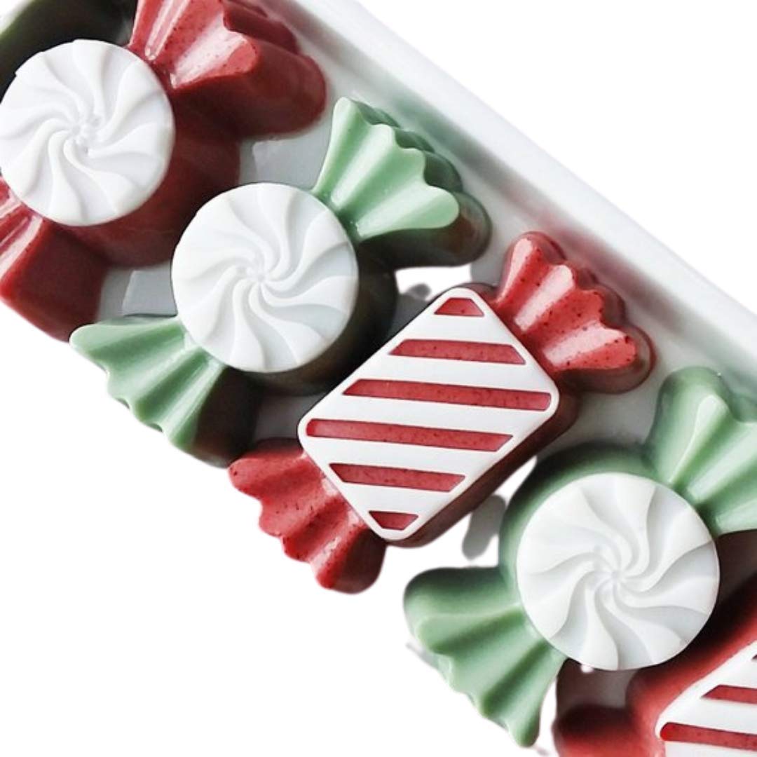 Christmas Candy Handmade Soaps. Stocking Stuffers. Peppermint and Mistletoe. Quick Shipping