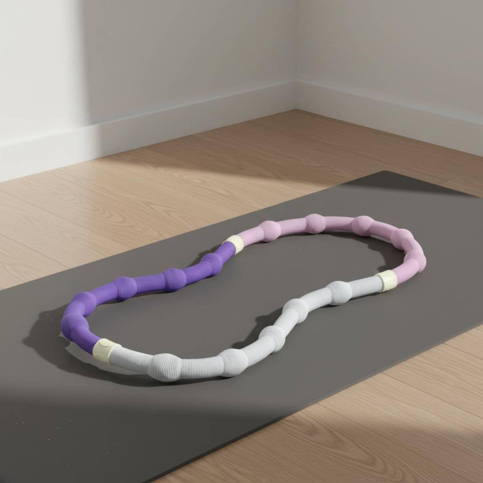 Fitness Hoop Cerchio Fitness Cerchio da Allenamento Hoop Pesato Anello Elastico Design Flessibile per Piega E Stoccaggio, 2 Kg Avanzato, Consigliato Per 45-90 Kg