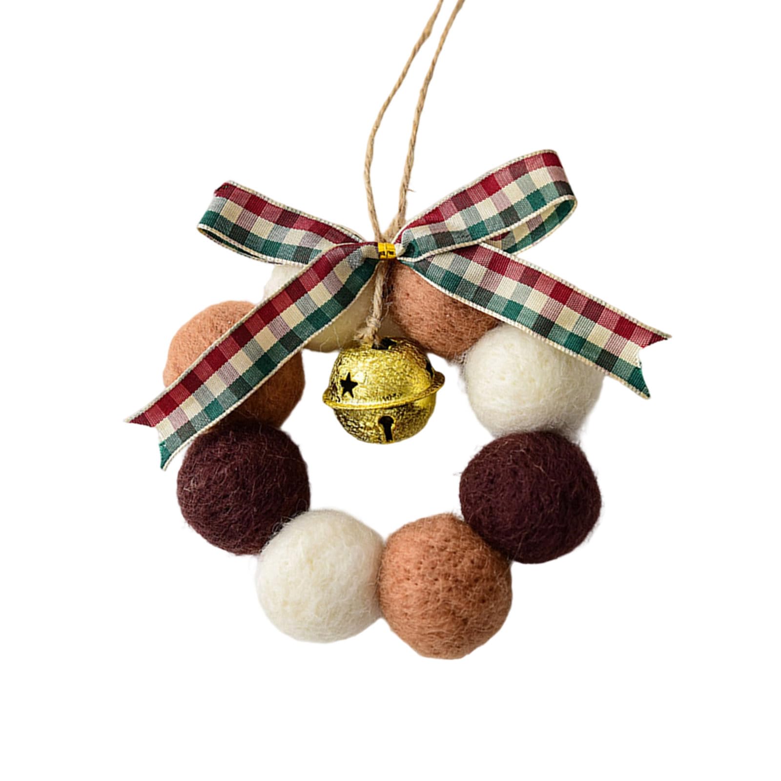 KAQNTUD Christmas Wool Felt Decoration Handmade Miniature Hanging Ornament Perfect for Door and Window Sill Seasonal Presentation Artistic Festival Mantle Decorations