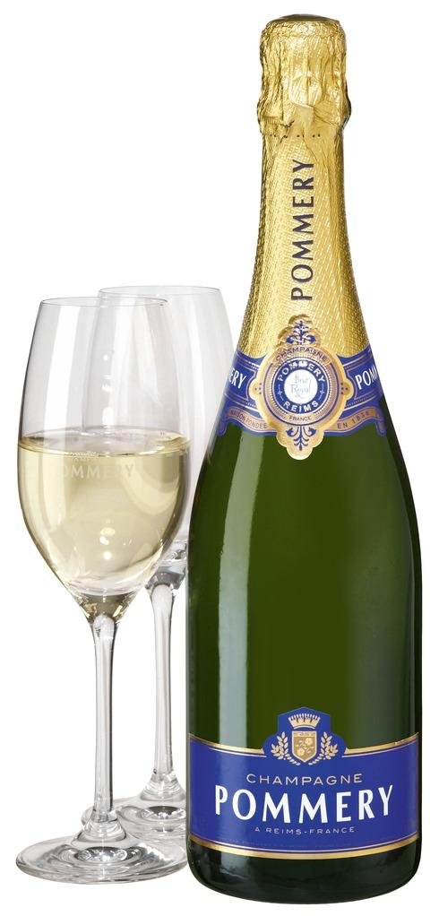 Pommery - Champagner und 2 Gläser - 0,75l