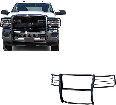 Black Horse Grille brush Bumper Guard Modular Black Compatible with 19-24 Ram 2500|19-24 Ram 3500 Excl. Power Wagon Trim-17DG113MA