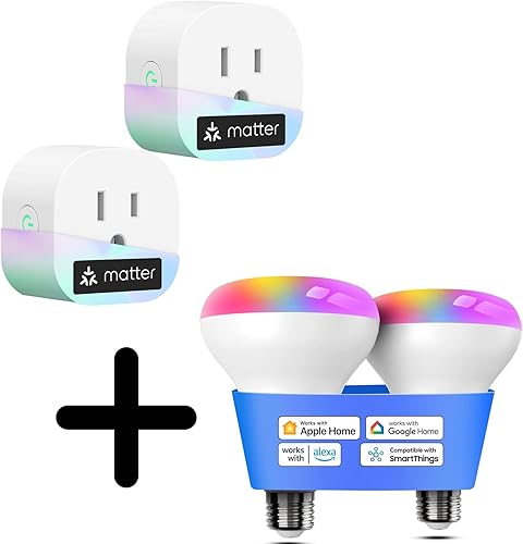 Miniatura 1 de meross Matter Smart Plug Mini (paquete de 2) Bombilla inteligente