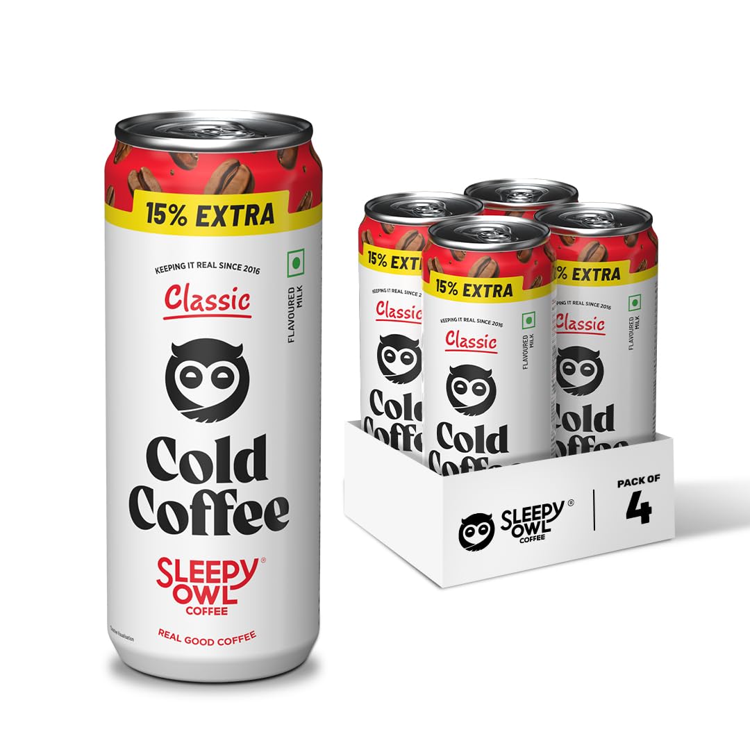 Sleepy Owl Classic Cold Coffee | 230mL x 4 Cans | Thicker, Bolder, Creamier | Made With Real Milk & Coffee | No Preservatives-picture-10