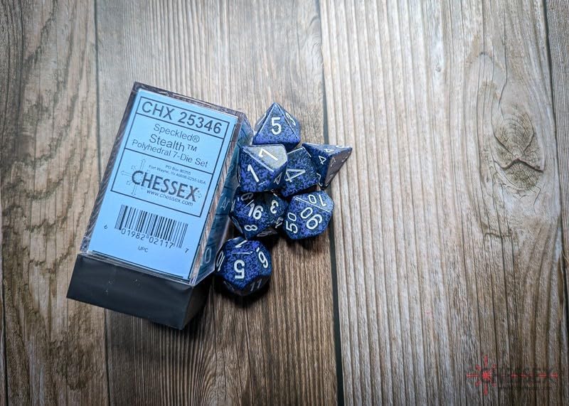 Miniatura 2 de Chessex DND - Juego de dados Chessex D&D de 0.632 pulgadas, juego de dados poliédricos de plástico moteado, mazmorras y dragones, 7 dados D4 D6 D8