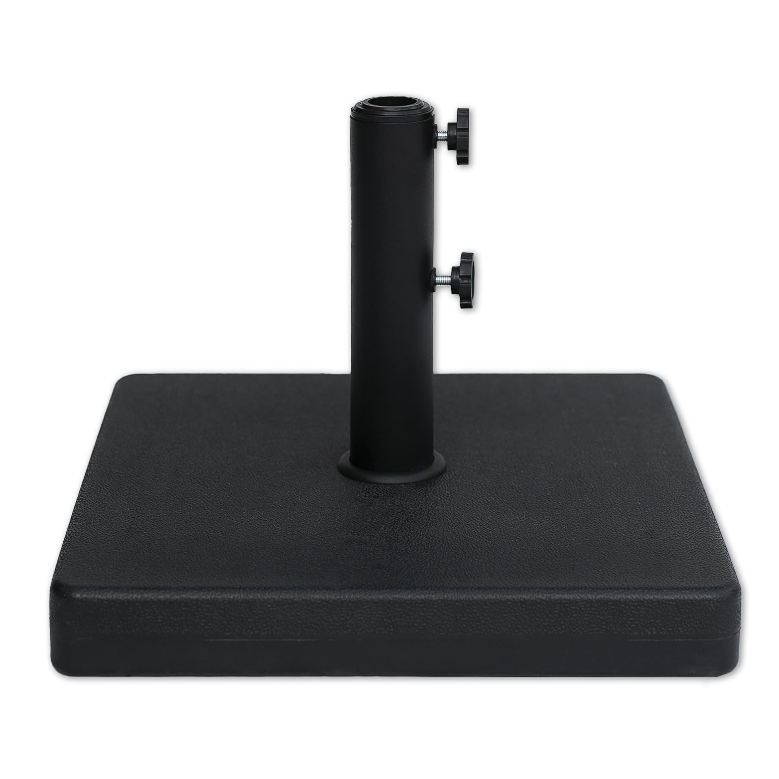 C-Hopetree 20 kg Heavy Duty Patio Garden Parasol Base Stand for Outdoor Market Table Umbrella Square, Black
