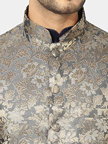 Image of UnM Men Silk Blend Classic Kurta Set