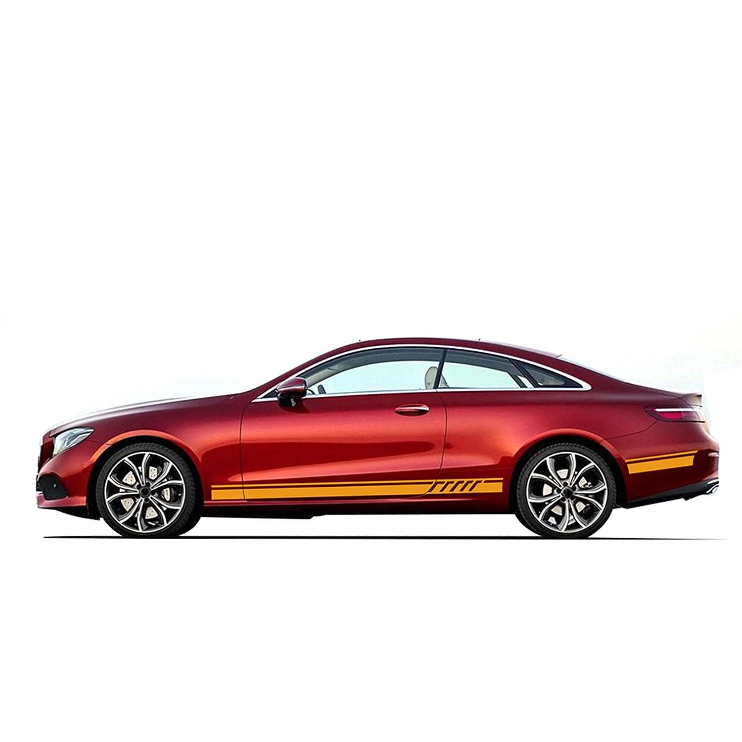 UNCLE LIAO Car Side Skirt For Mercedes Benz W213 S213 A238 C238 E Class E43 E53 E63 AMG E300 E350 Auto Car Door Sticker Side Step Skirt.,Yellow