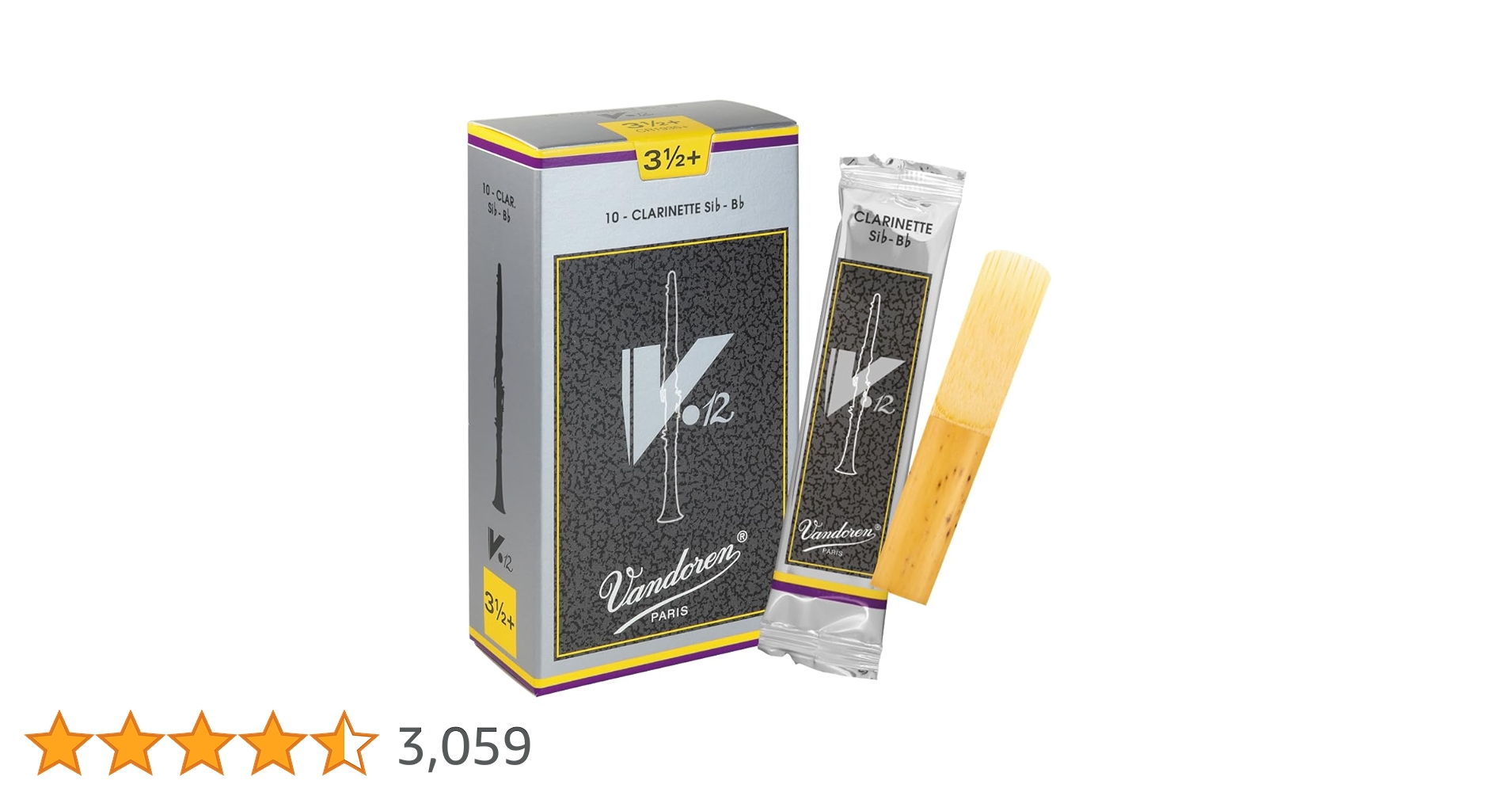 Amazon.co.jp: バンドーレン B♭クラリネットリード V.12 硬さ:3