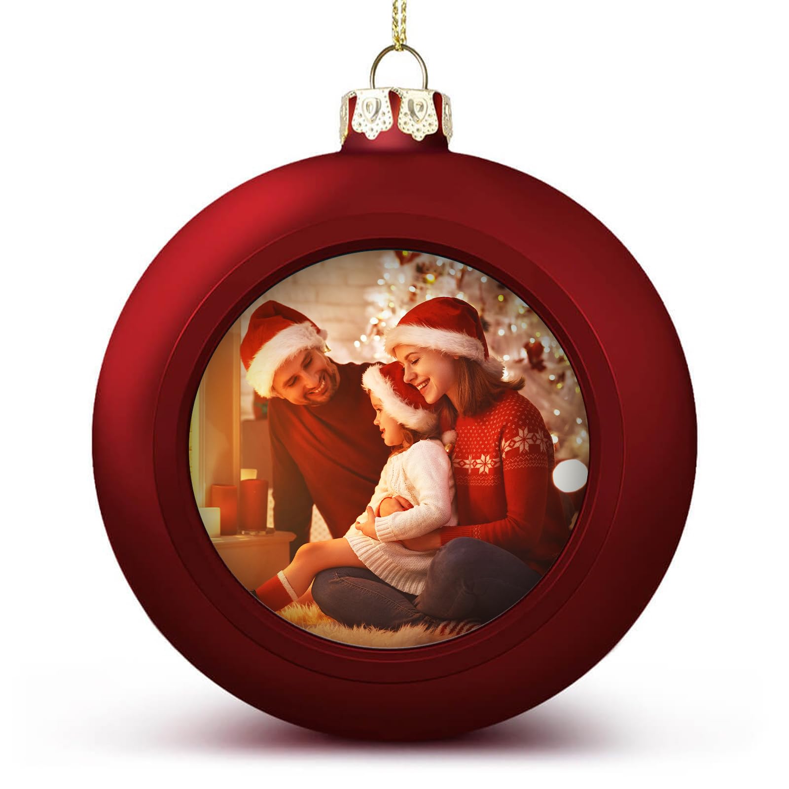 Bolas de Navidad Personalizadas, Adornos Navideños para Árbol (Rosa)