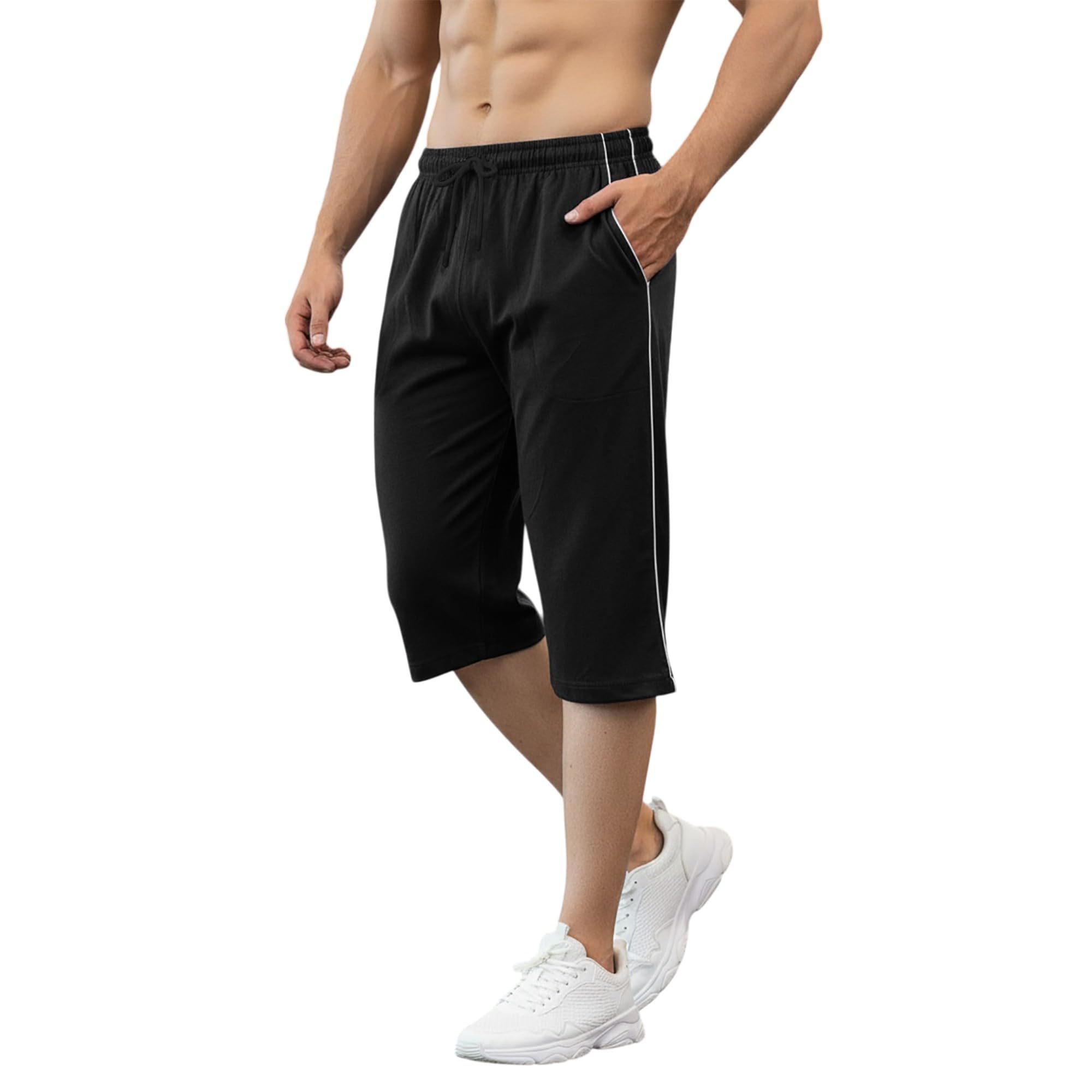 FEEL TRACK Men's Regular Fit Three Fourth Capri-picture-36