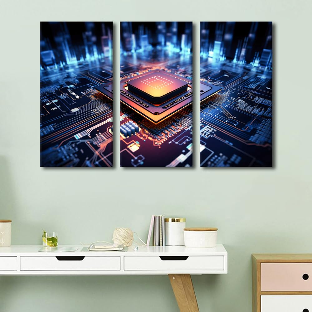 Amazon.com: Circuit Board Wall Art Computer Processor Large