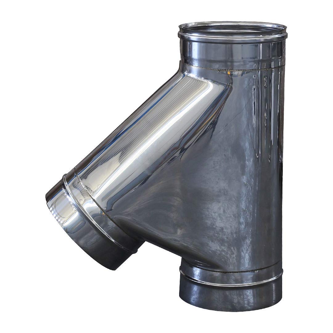 Raccordo Braga a 135° Monoparete in Acciaio Inox AISI 304 SP. 5/10 - per Camini (Ø150 mm)