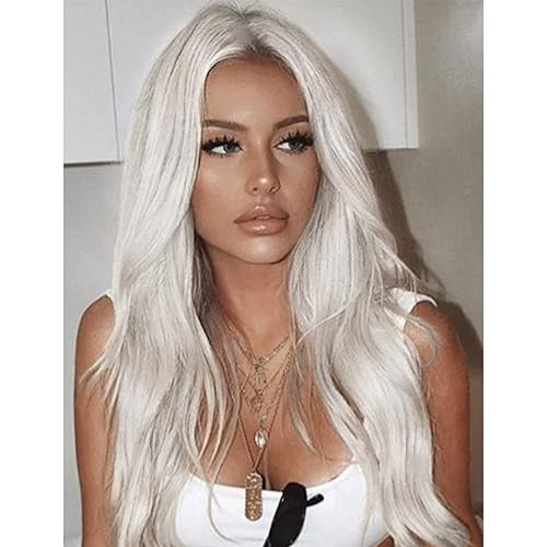 Hetto Extensiones de cabello humano ondulado con clip, color rubio decolorado, extensiones de cabello rizado natural con clip, 18 pulgadas, 7