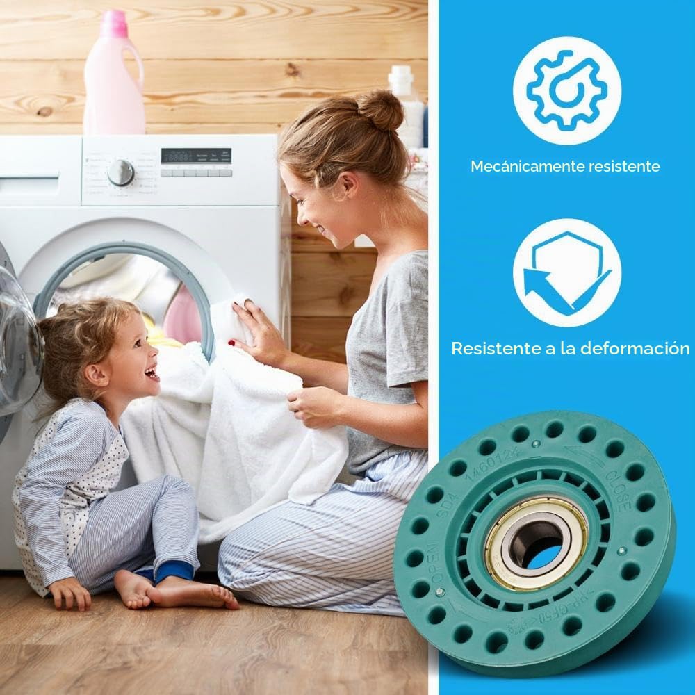 Rodamiento para AEG para Electrolux para Zanker para Zanussi 407143096/3 4071430963 Kit de rodamientos para lavadora de carga superior (izquierda + derecha)