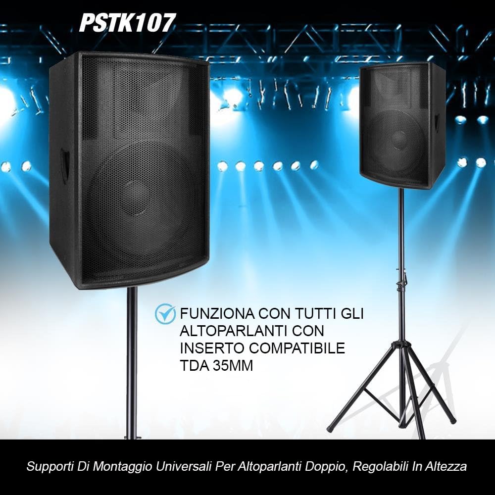 Supporto Altoparlanti Pyle | Stativo Regolabile Fino A 178cm | Carico 59kg | Inserimento 3,5cm - Foto 8