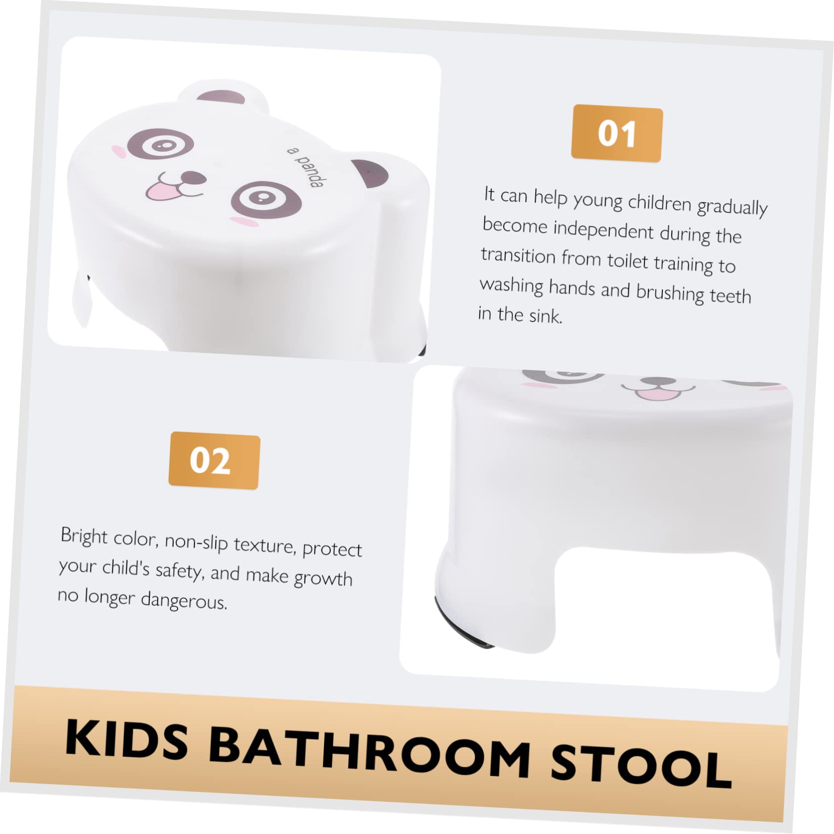 STOBAZA 3 Piezas Taburete de plástico de Dibujos Animados Manejar Taburete de Lavabo para niños pequeños taburetes para baños banqueta baño Taburete para niños Taburete de baño el plastico