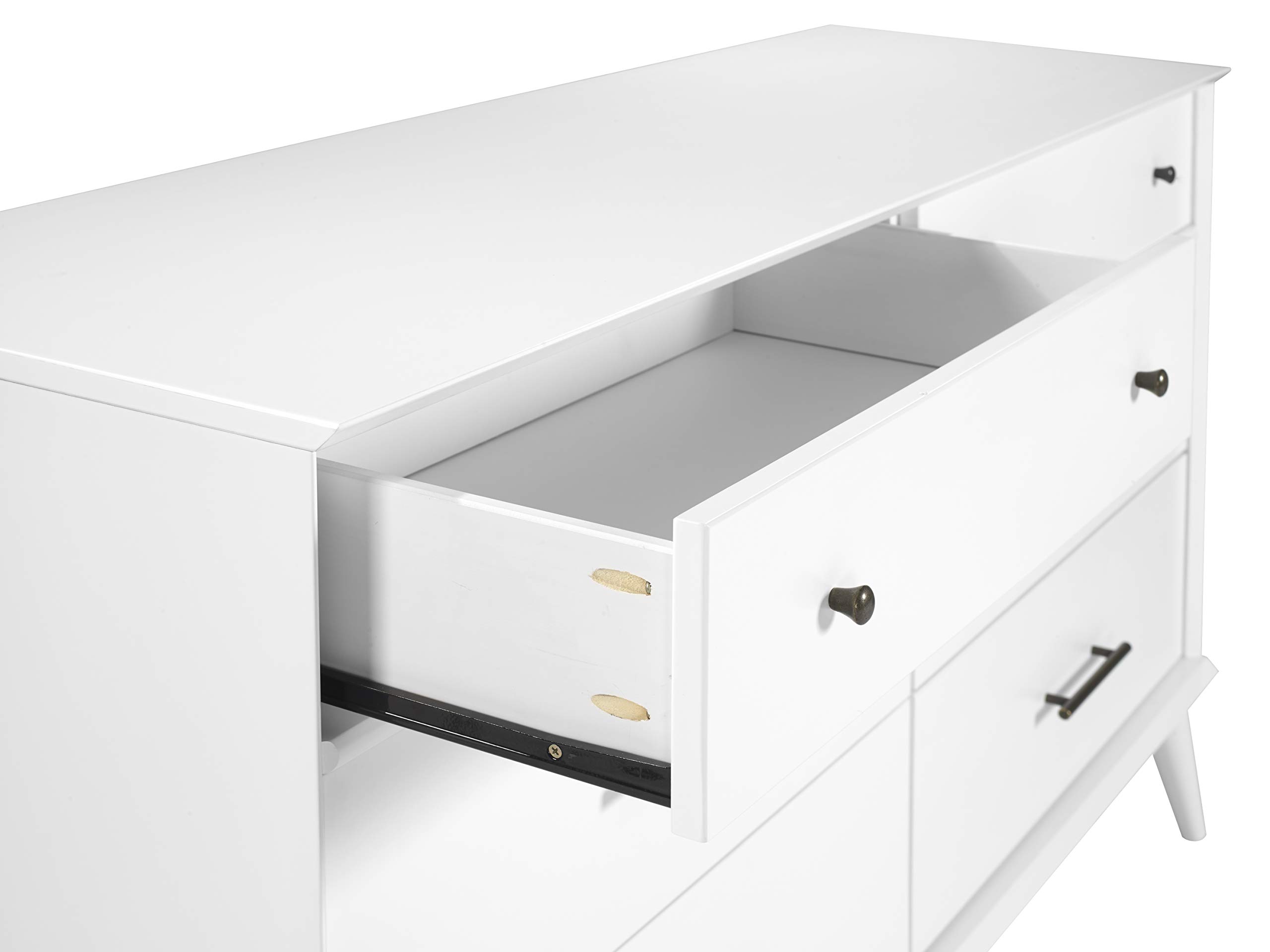 Camaflexi Mid-Century 6 Drawer Dresser White ( incomplete)) only 1 box for pickup , box 1 of 2