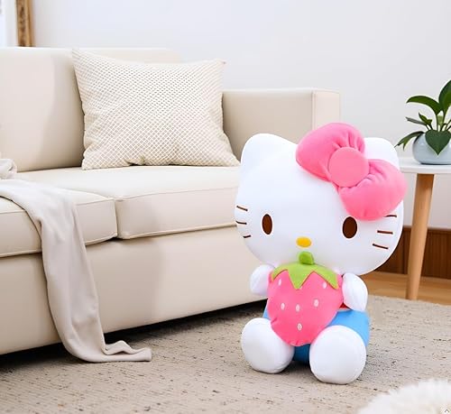 Miniatura 7 de Hello Kitty - Juguete de peluche de 17.5 pulgadas (17.7 in), linda almohada de gato suave para niñas, juguete de regalo de cumpleaños para niños.