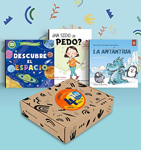 Libros para niños 4 años: Lote de 3 libros para regalar a niños de 4 años (Libros infantiles para niños)