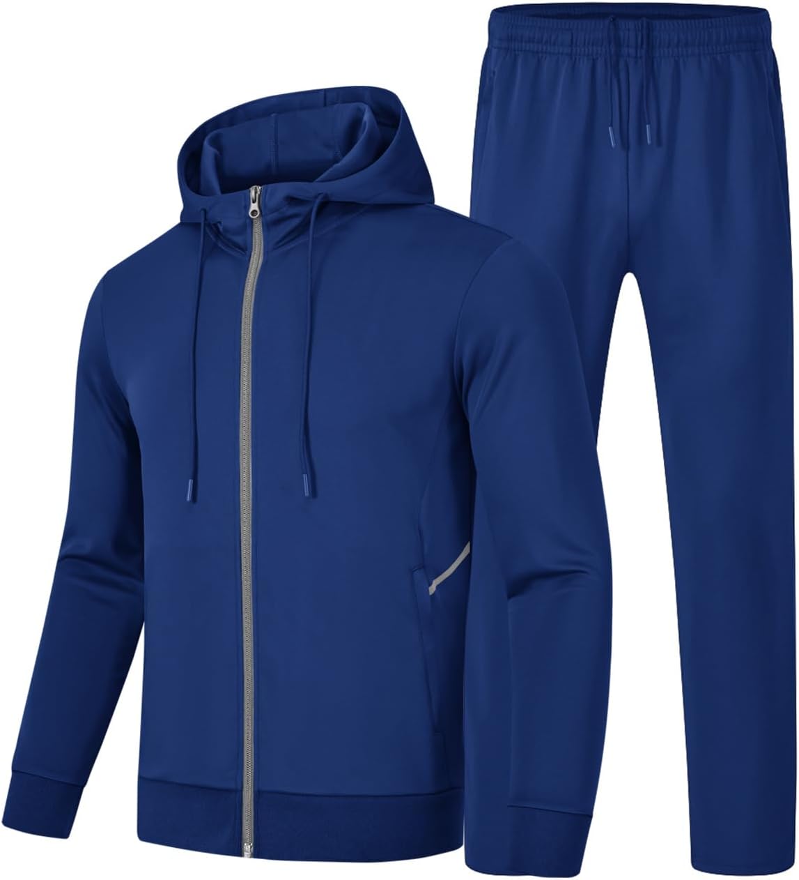 BASUDAM Men's Tracksuits Sweatsuits Set Hooded Sweat Track Suits for Men 2 Piece Warm Up Full Zip Athletic Sports Activewear