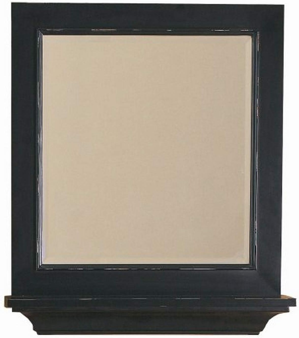 DECOLAV 9865-DES Distressed Wood Frame Mirror, Espresso