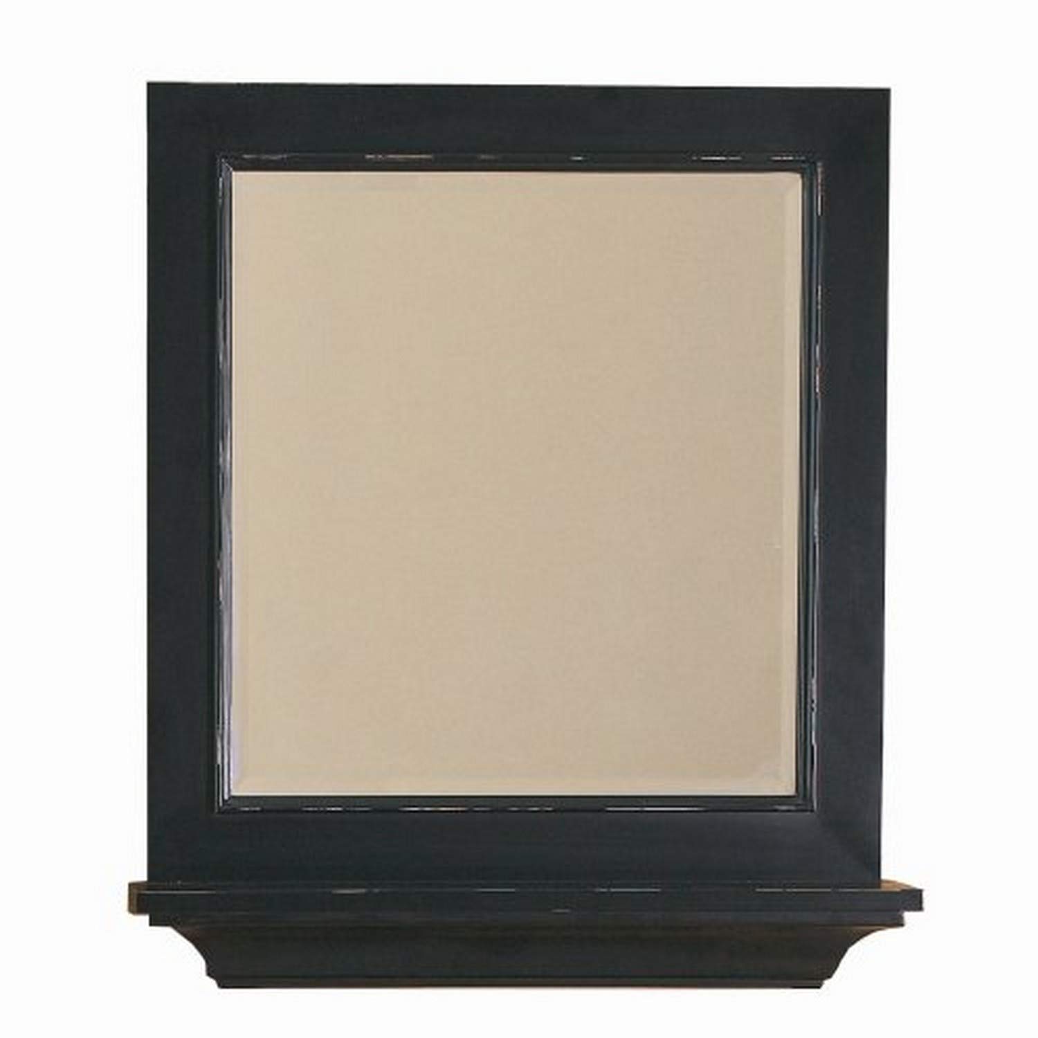 DECOLAV 9865-DES Distressed Wood Frame Mirror, Espresso