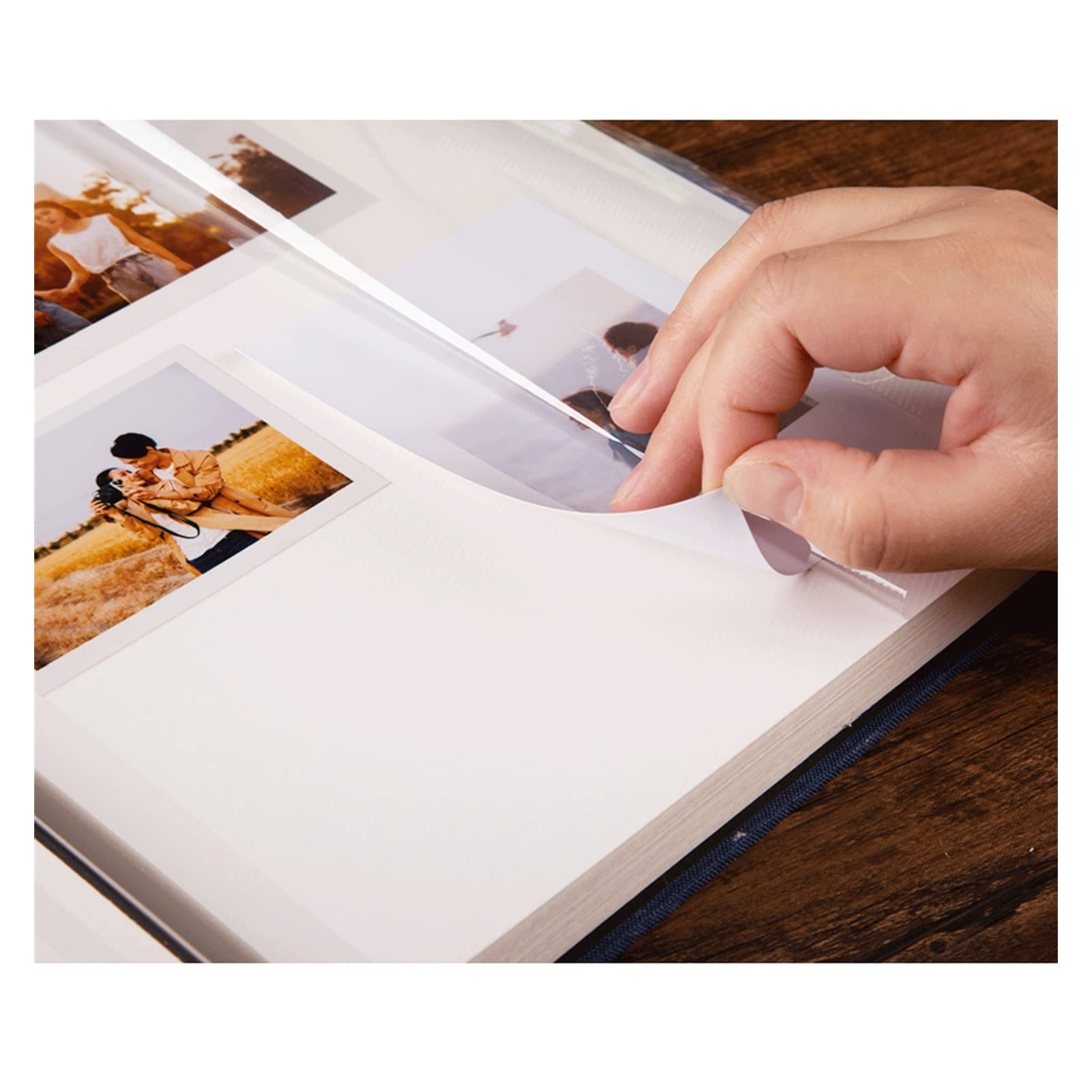 Foto Albumy Kreatywny typ pasty Duża pojemność Biała Papier Czarny Papier Wewnętrzna strona Family Album fotograficzny majsterkowanie Handmade para album albumu pamiątkowego albumu albumu Fotoksiążka