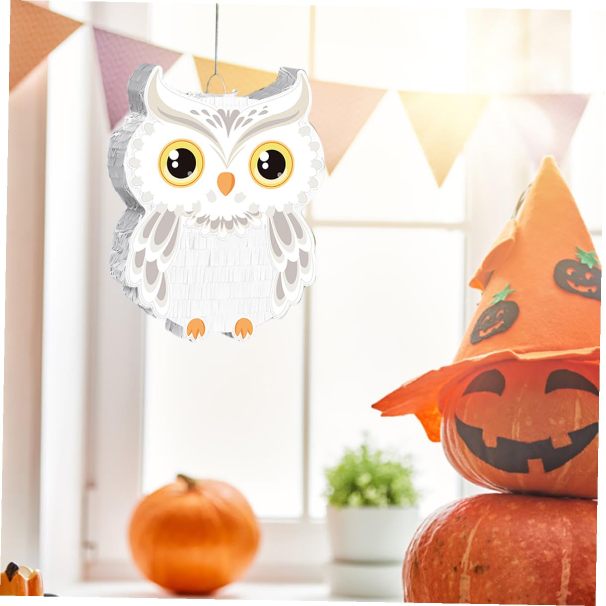 Pinata z Kijem i Opaską Dekoracja Zwierzęca Imprezy Jungle Gra Urodzinowa dla Chłopiec Dziewczynka Ozdoba Halloween i Shower Łatwe Napełnianie i Trwała Konstrukcja