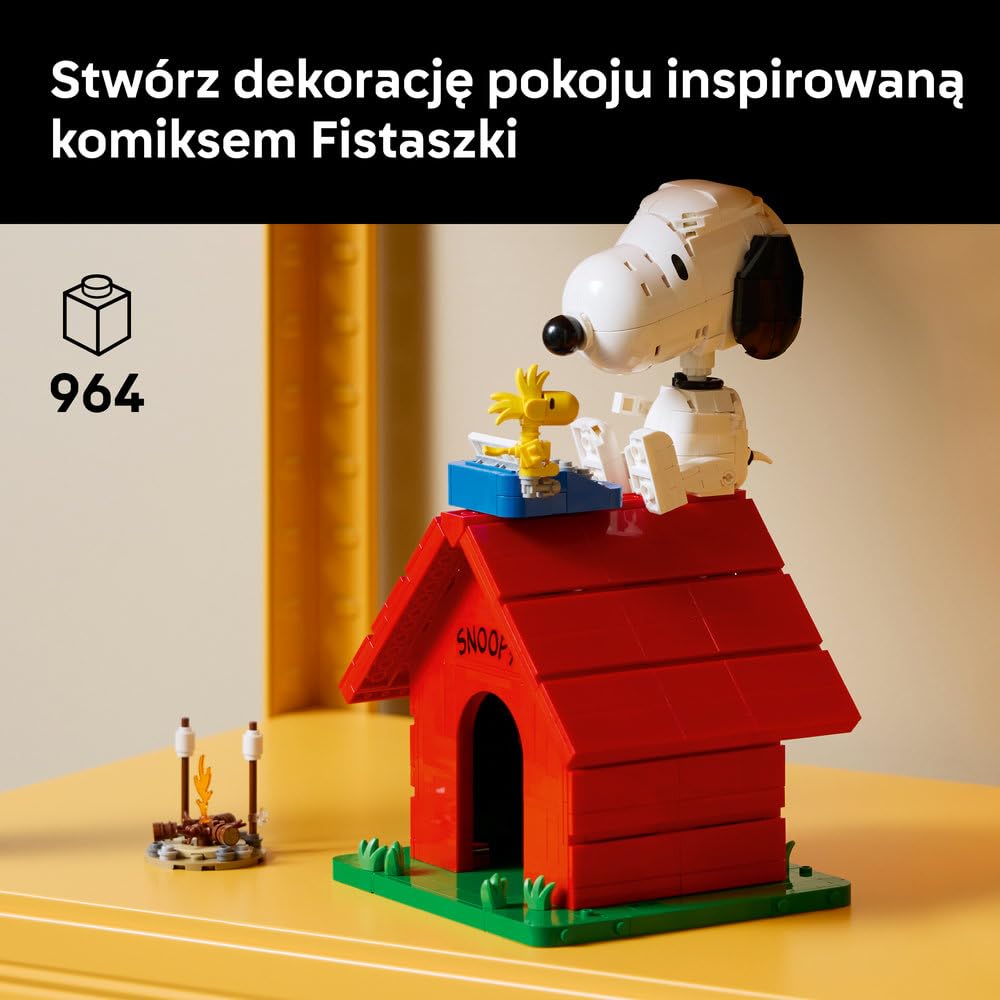 LEGO Ideas Fistaszki: Buda Snoopy’ego 21368 | Model kolekcjonerski, zestaw dla dorosłych, prezent dla fana Snoopy’ego, 964 elementy