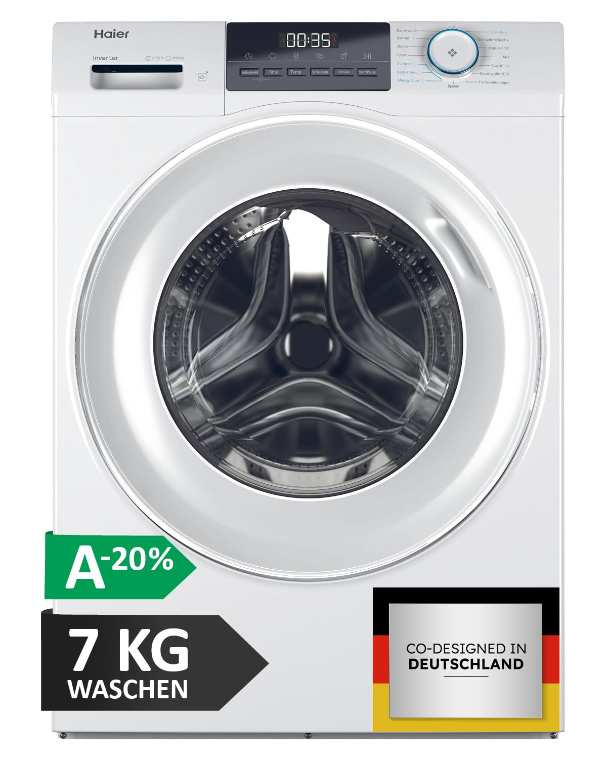 Haier Frontlader Waschmaschine I-PRO Serie 1 HW70-BP14929BU1 7 kg