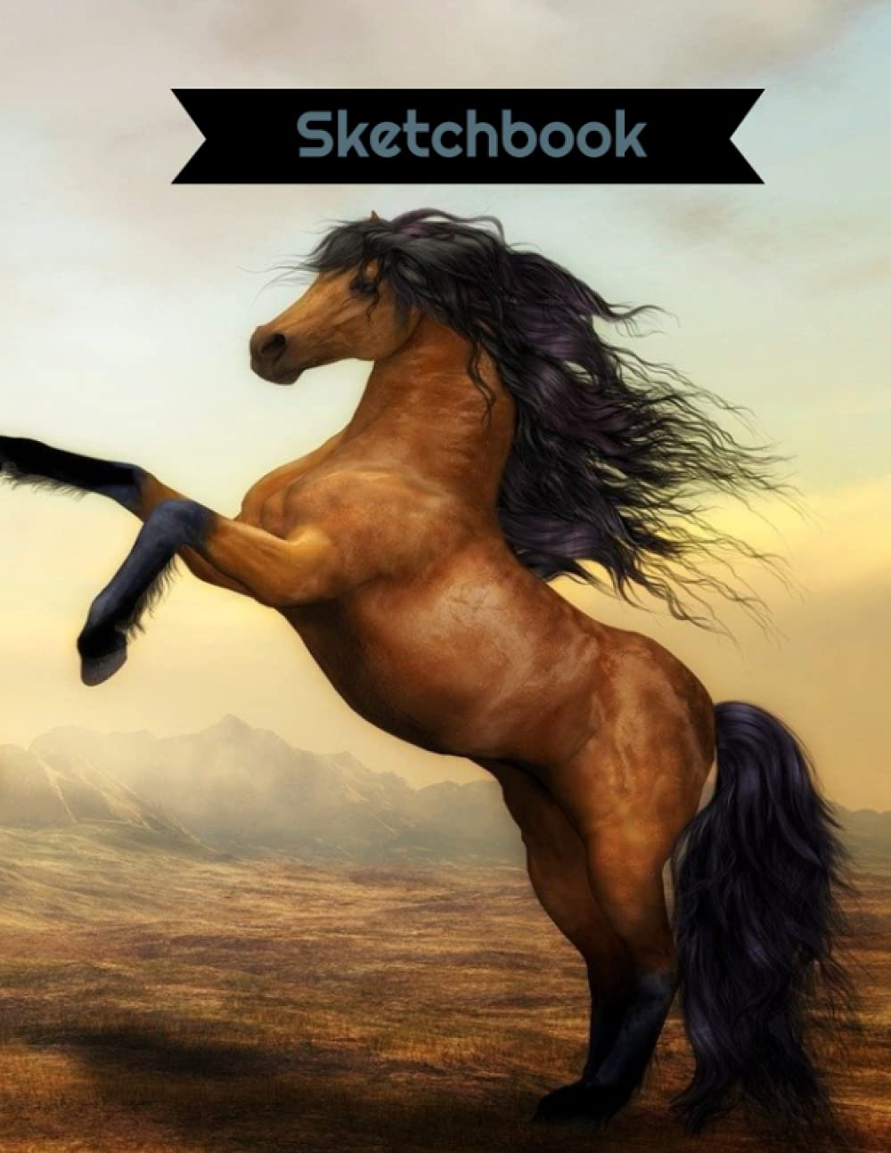 Horse Sketch Book with 100+ blank pages for Drawing, Writing, Painting, Sketching or Doodling, 8.5x11
