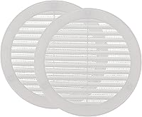 Vista 24 de Vent Systems Cubierta de ventilación blanca Soffit de 4 pulgadas (dimensiones de apertura), rejilla de ventilación redonda de plástico, pantalla