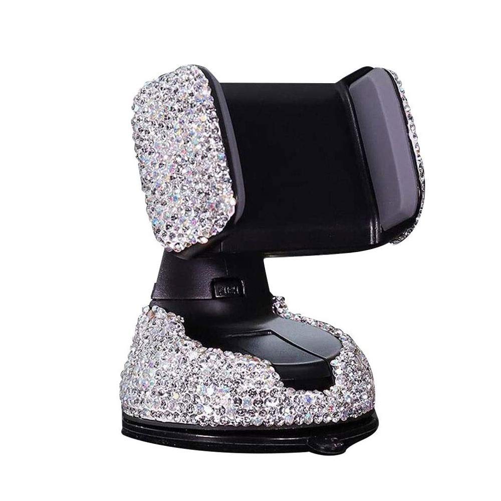 Cell Phone Holder for Car Universal Car Phone Mount Dashboard Windshield Vent Adjustable Cell Phone Bracket Cradle for Easy View GPS Screen Compatible with 4.0-6.2" Smart Phone